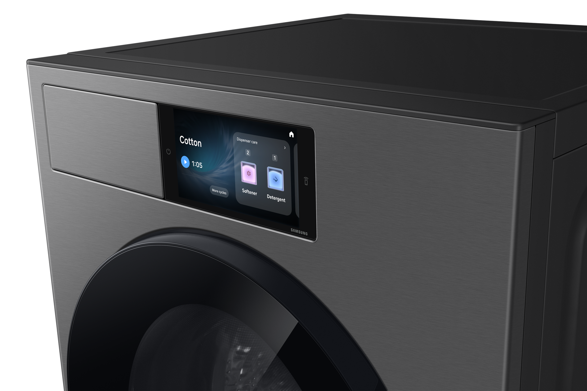 Front loading Washer A Energy Efficiency Rating and Smart Screen 9kg Panel-Control Gray 