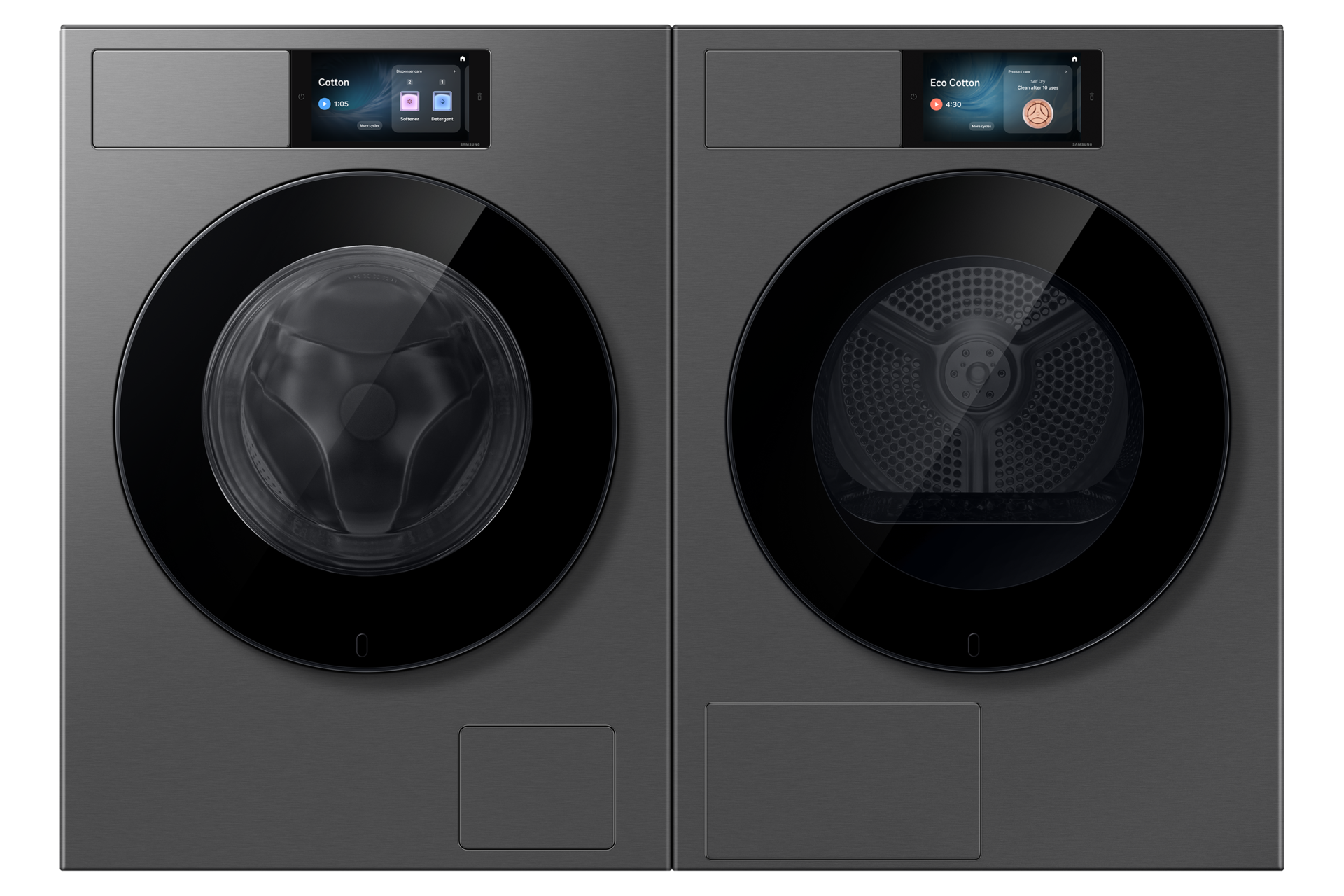 Front loading Washer A Energy Efficiency Rating and Smart Screen 9kg Front-Pair Gray 