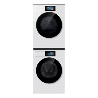 Bespoke AI Home Wasmachine 9000-serie 9kg Stack-Front-Door-Closed White 