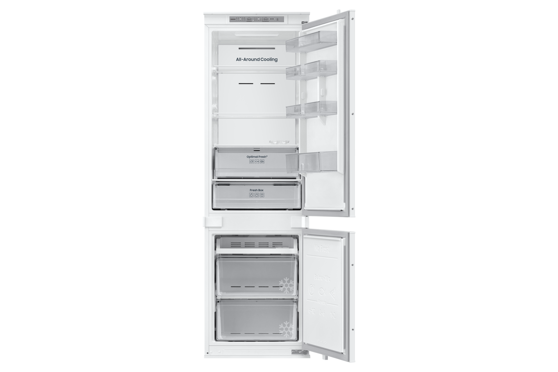 Innebygd kjøle- og fryseskap SpaceMax 177,5 cm Front-Open-Without-Food White 
