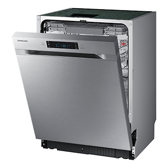 Frittstående oppvaskmaskin med Auto Open Door 14 kuverter Right-Perspective1 Silver 