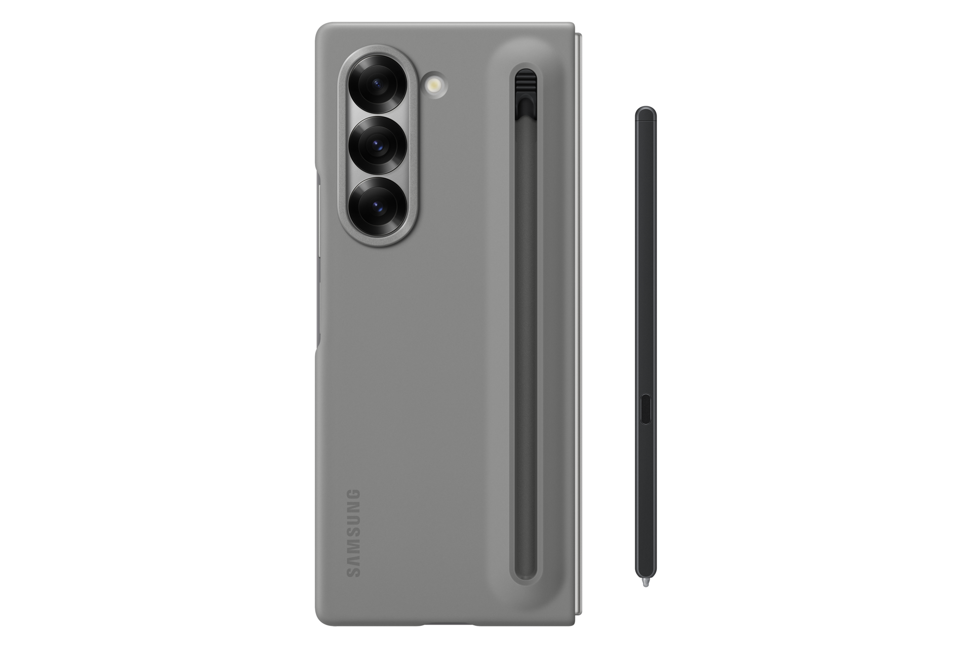 Galaxy Z Fold6 S Pen Case Front2 Gray 
