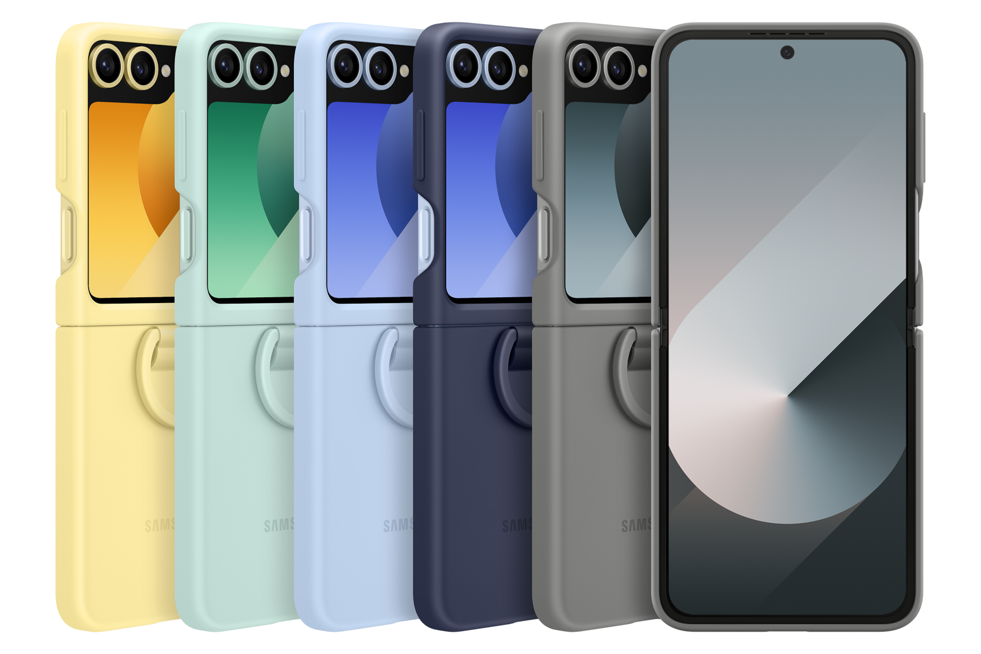 Galaxy Z Flip6 Silicone Case Set-Cut Gray 