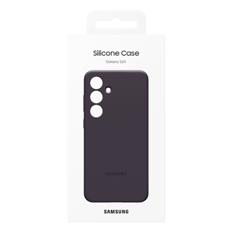Galaxy S24 Silicone Case Package Dark Violet 