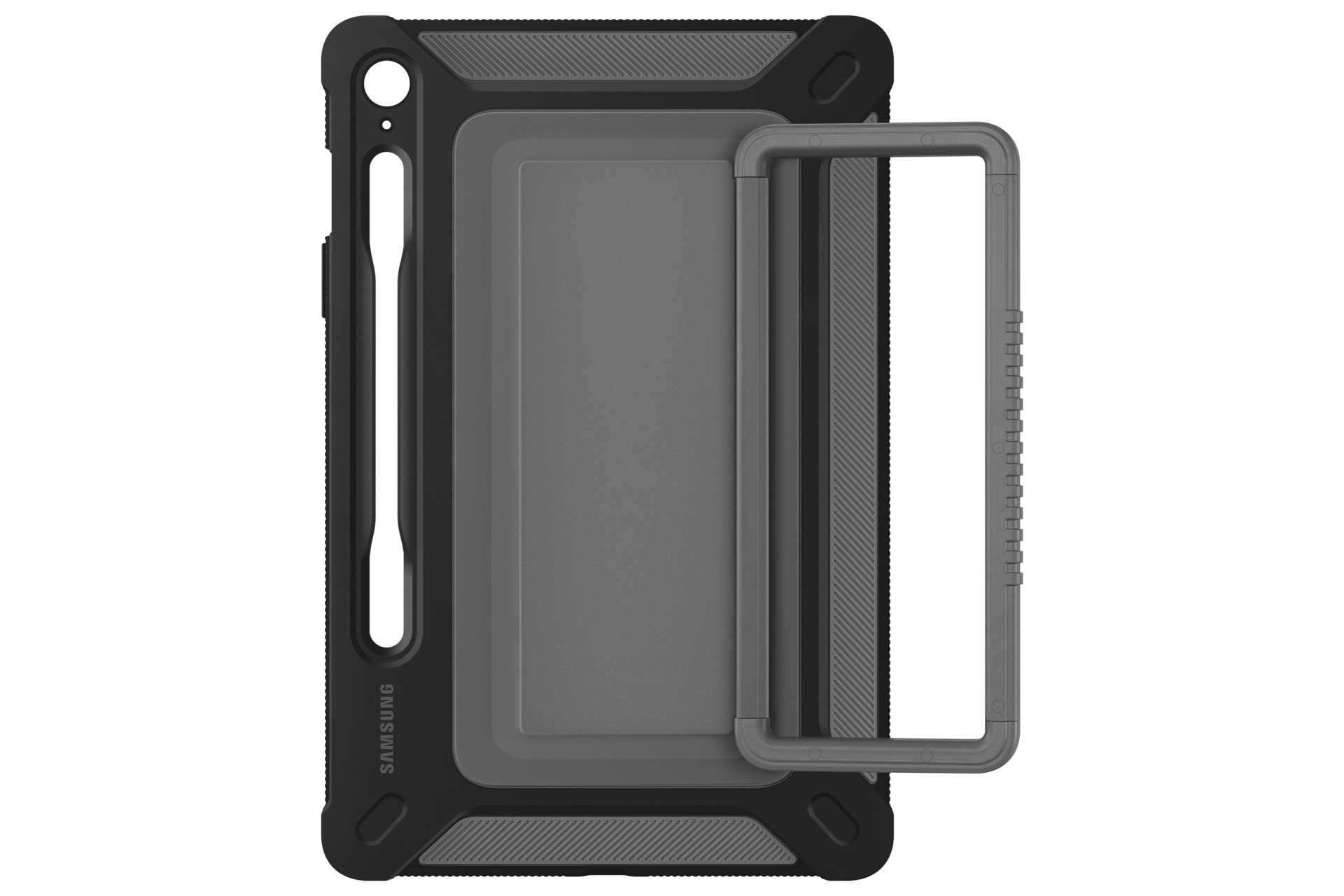 Galaxy Tab S9 FE Outdoor Cover Front2 Black 