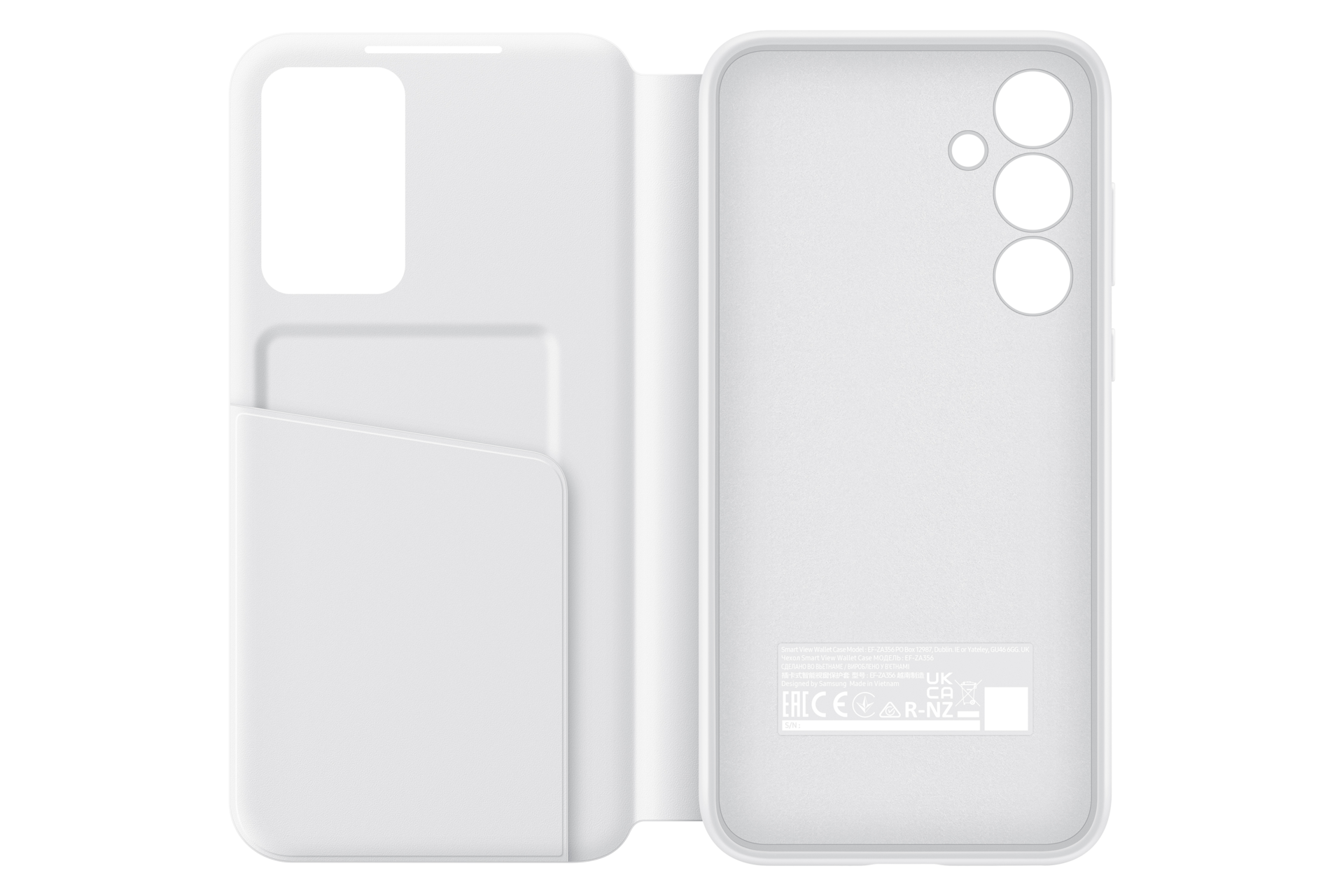 Galaxy A35 5G Smart View Wallet Case Front-Open White 