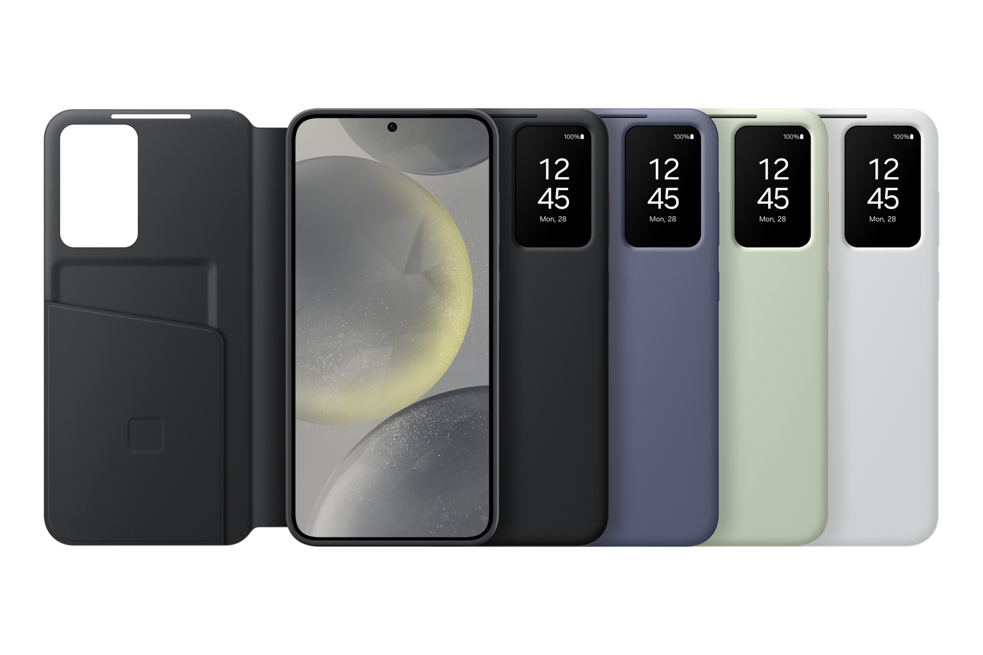 Galaxy S24+ Smart View Wallet Case Set-Cut White 