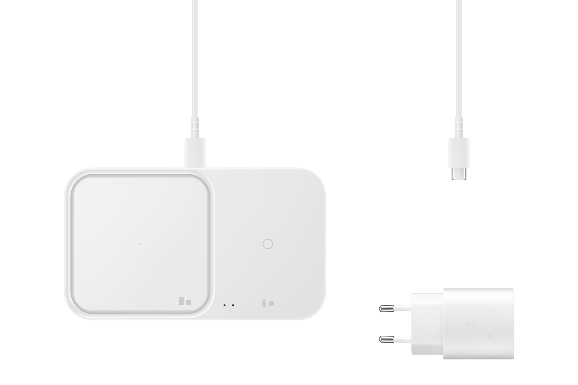 Super Fast Wireless Charger Duo incl. cable Top2 White 