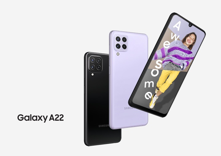 Galaxy A22 Black 64 Gb Samsung Norge