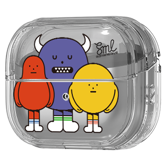 Sticky Monster Lab Friends Clear Cover for Galaxy Buds3 Pro Side Yellow 