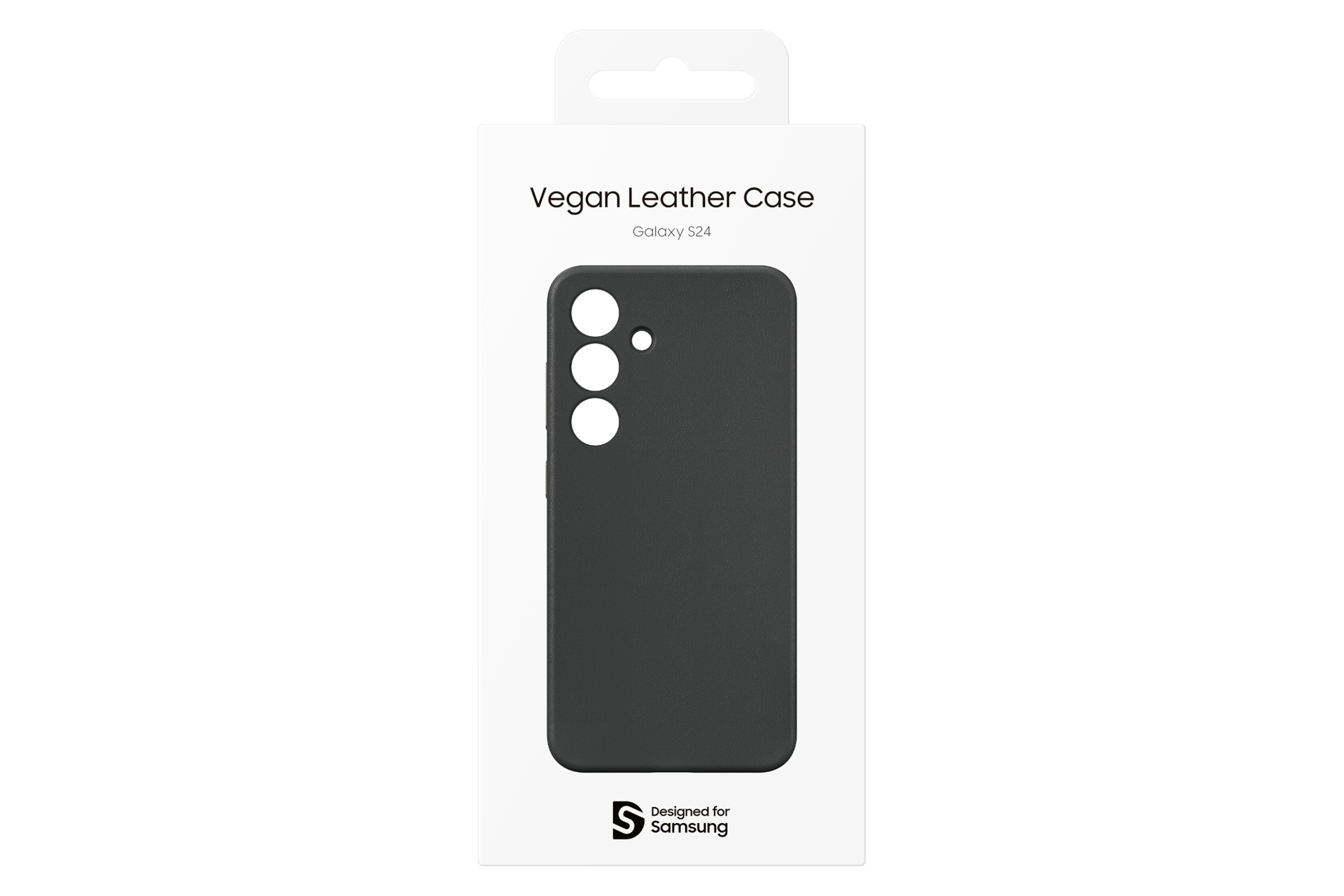 Galaxy S24 Vegan Leather Case Package Black 