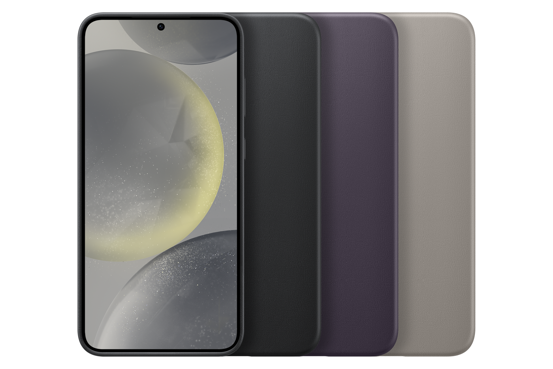 Galaxy S24+ Vegan Leather Case Set-Cut Dark Violet 