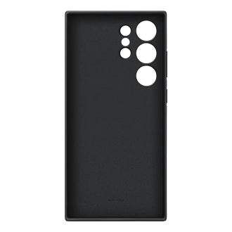 Galaxy S24 Ultra Vegan Leather Case Back Black 