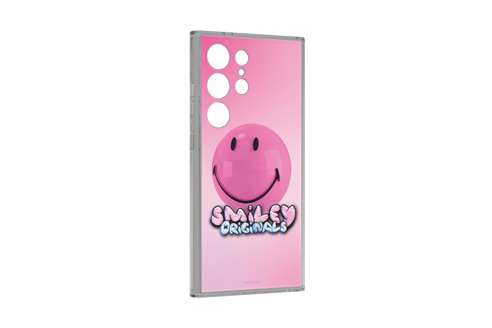 Smiley Flipsuit Card for Galaxy S24 Ultra Side Pink 