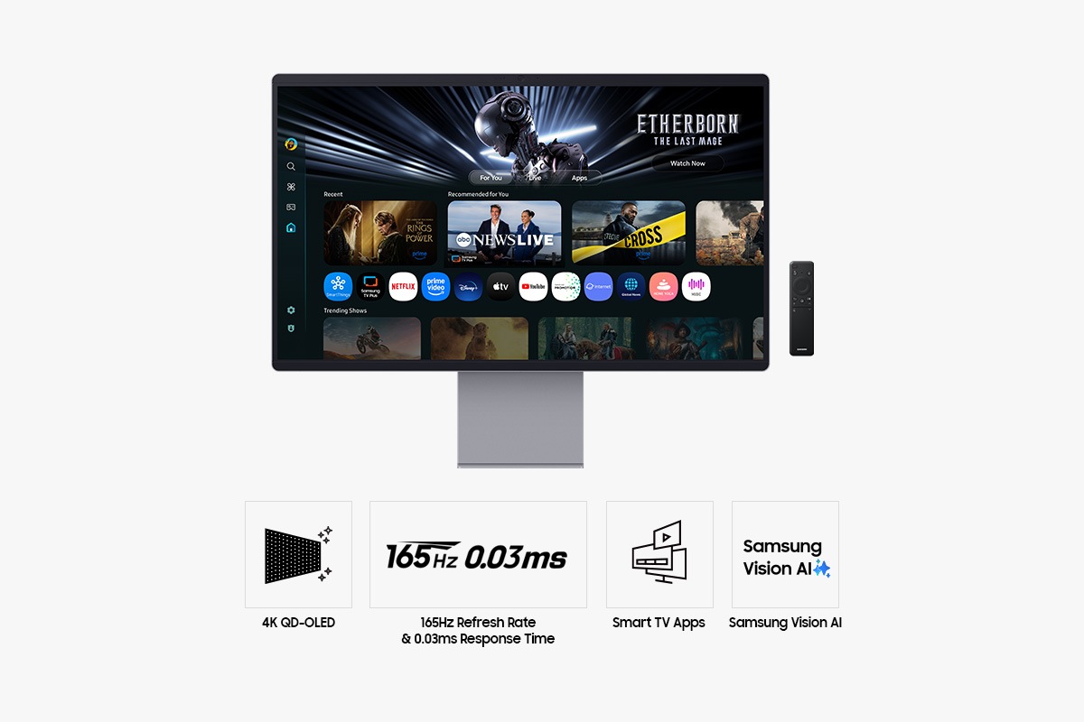 [32" Smár~t M9 M90S~F 4K QD~-ÓLÉD~ 165Hz Bí~ldsk~ärm Sí~lvér~]