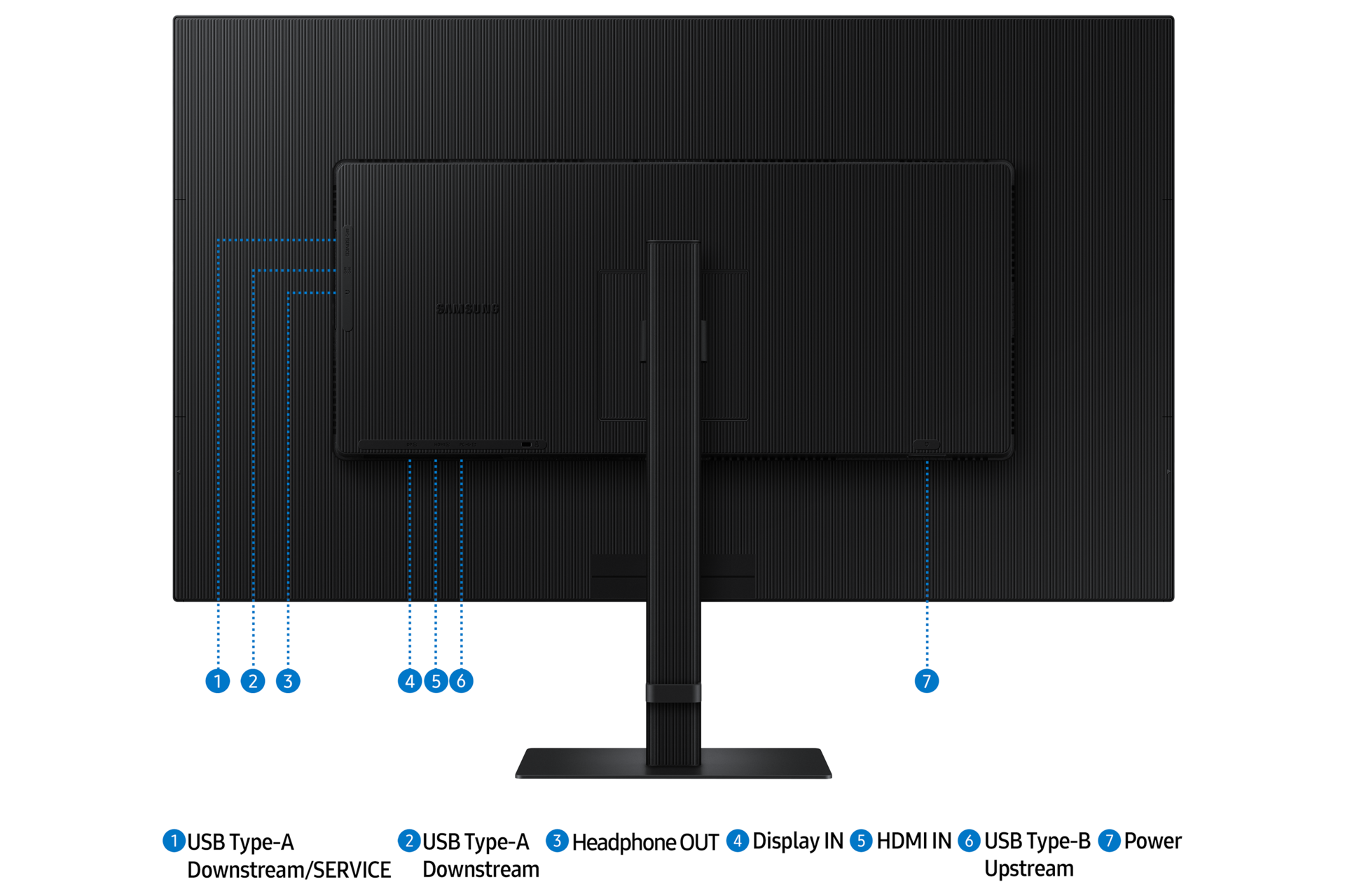 37" ViewFinity S8 S80D UHD Monitor Back Black 