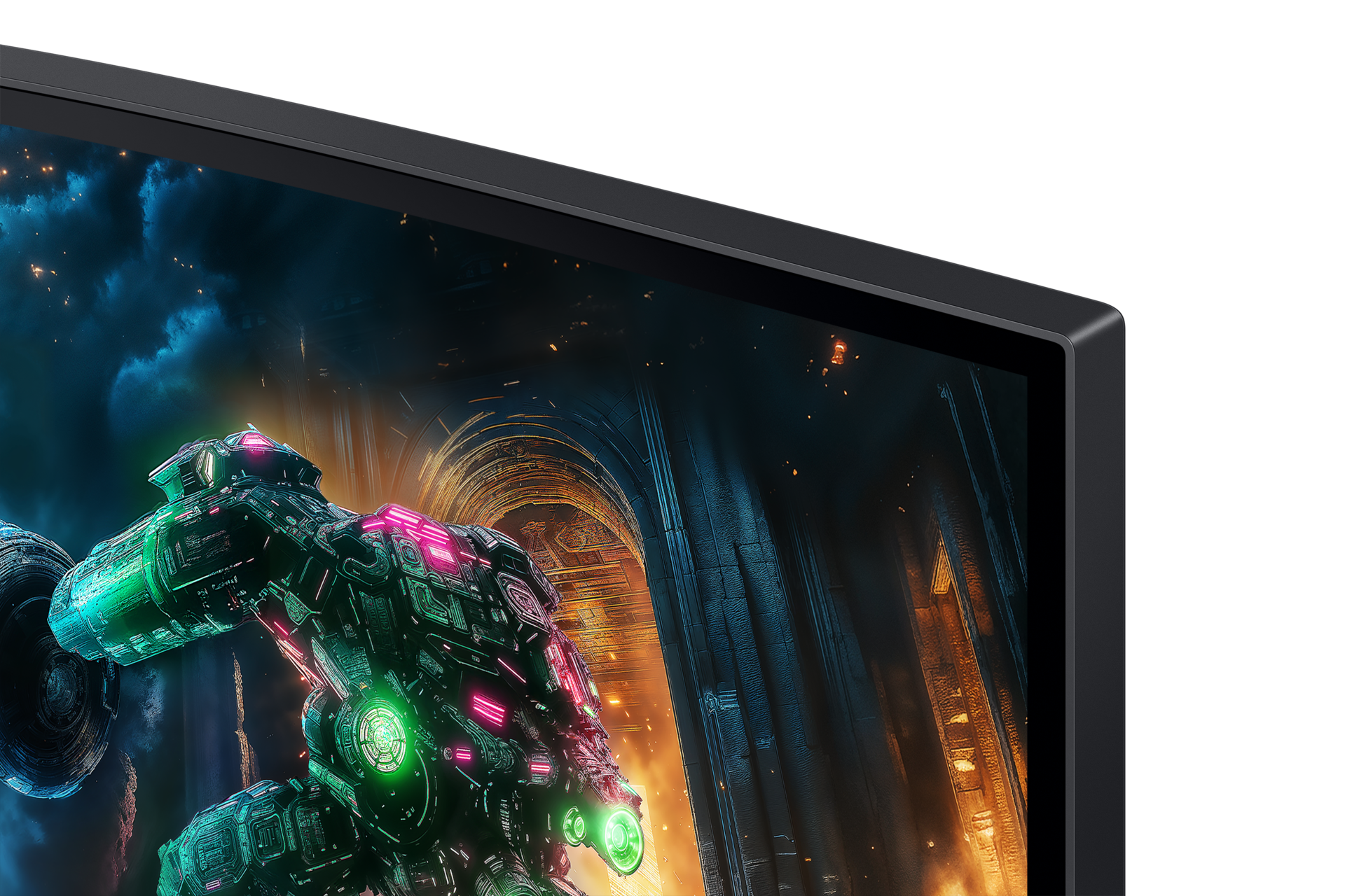 40" Odyssey G7 G75F WUHD 180Hz Gaming Monitor Detail Black 