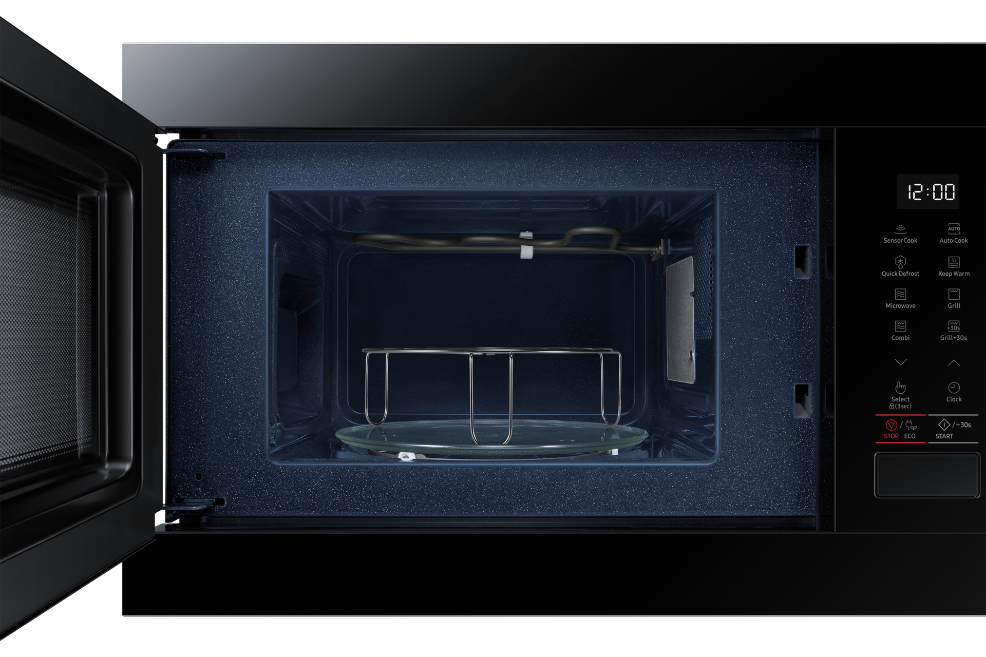 front-open-grill Black