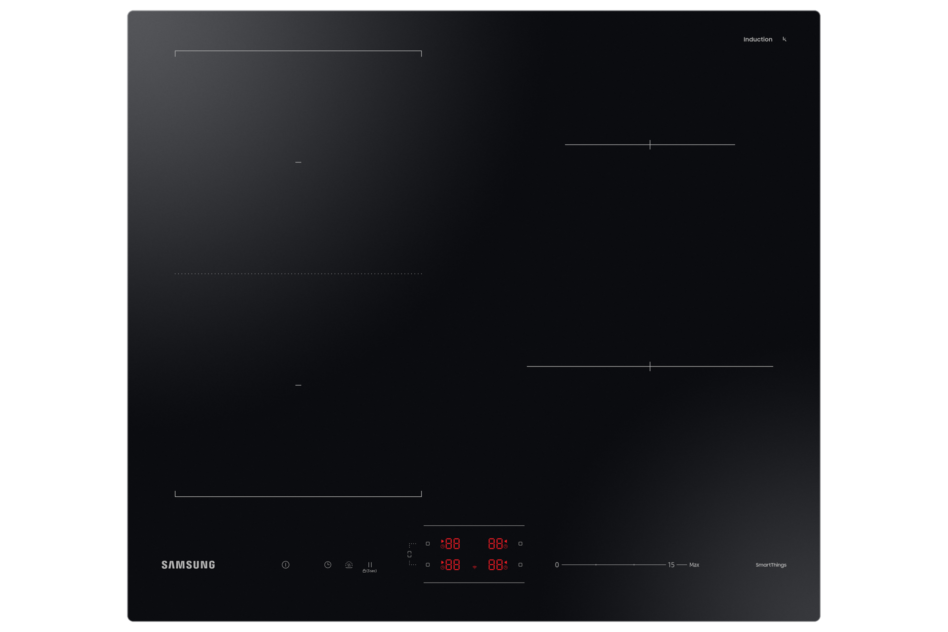 NZ8500BM 5-2 Oven Cooktop with Flex Zone and Wi-Fi Connectivity Front Black 