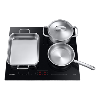 NZ8500BM 5-2 Oven Cooktop with Flex Zone and Wi-Fi Connectivity Detail-Flex-zone1 Black 