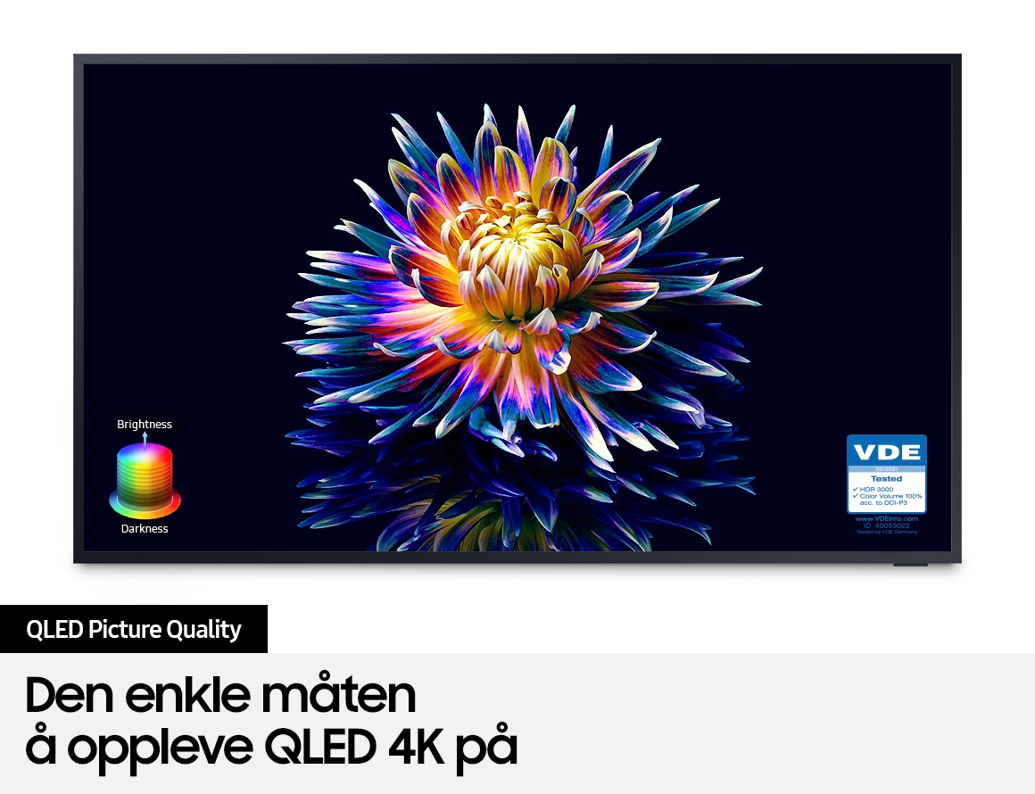 The Terrace med QLED viser et bilde med optimal kontrast