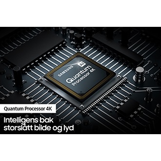 QLED TV Q70A med Samsungs kraftfulle Quantum Processor 4K forbedrer innholdet.
