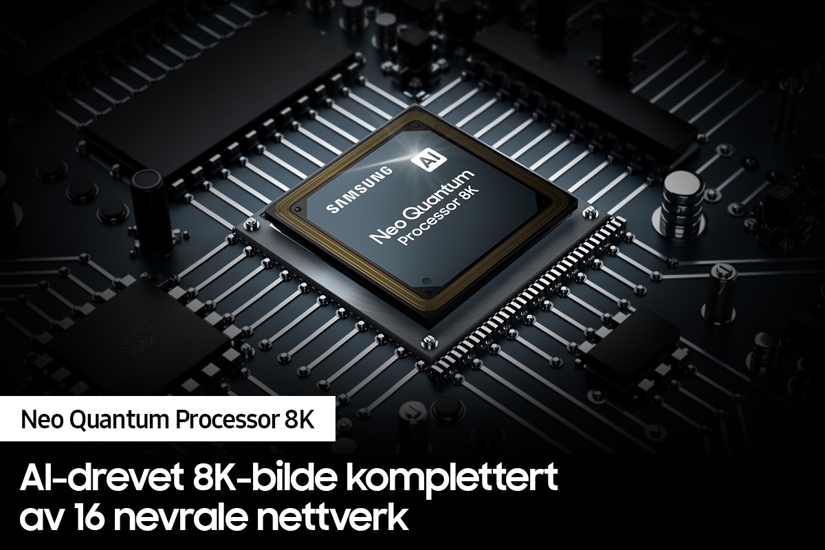 QLED TV QN800A med Samsungs kraftfulle Neo Quantum Processor 8K forbedrer innholdet