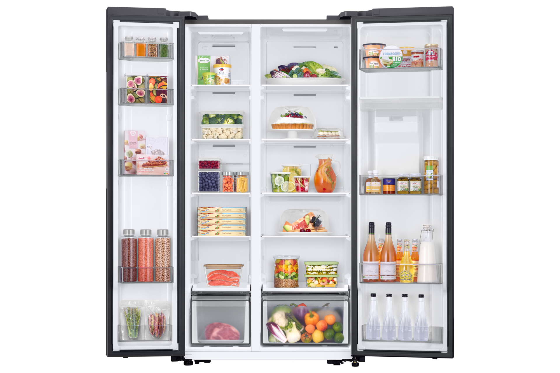 RS4000DC Side by Side with Large Capacity Front-Open-With-Food Silver 