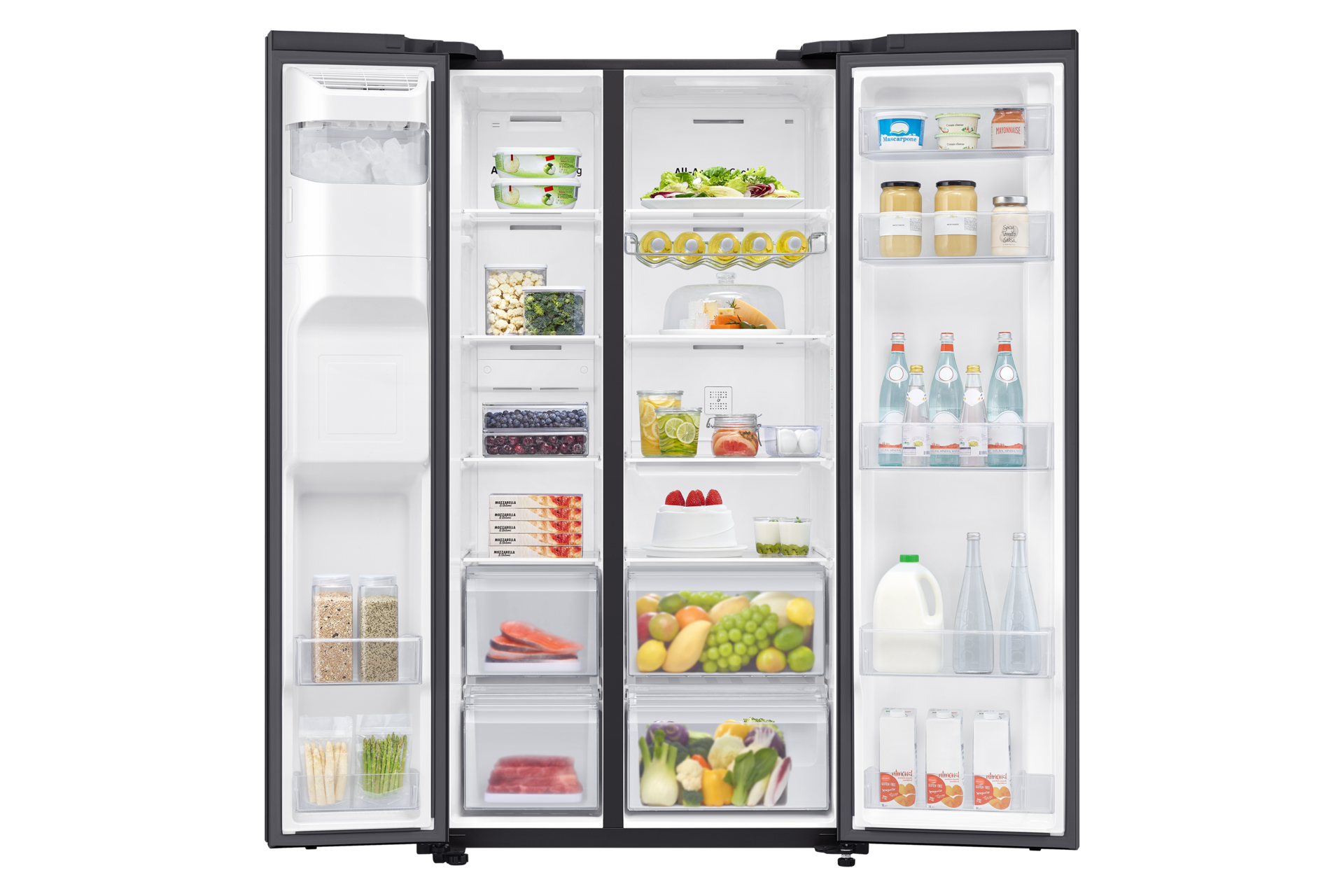 front-open-with-food black