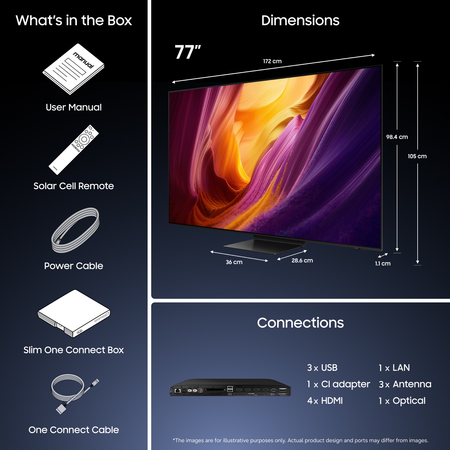 77" OLED S95H 4K Samsung Vision AI Smart TV (2026) Graphite