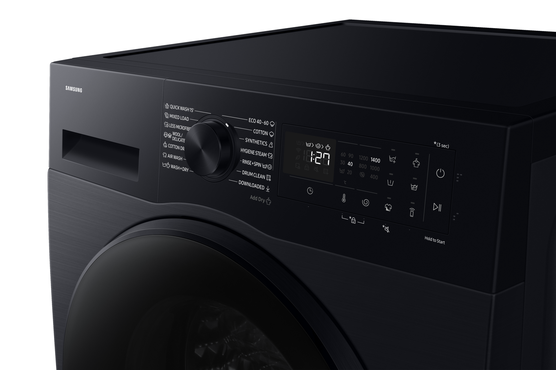 Vaskemaskin med tørketrommel AI Wash 11/6 kg Panel-Control Black 