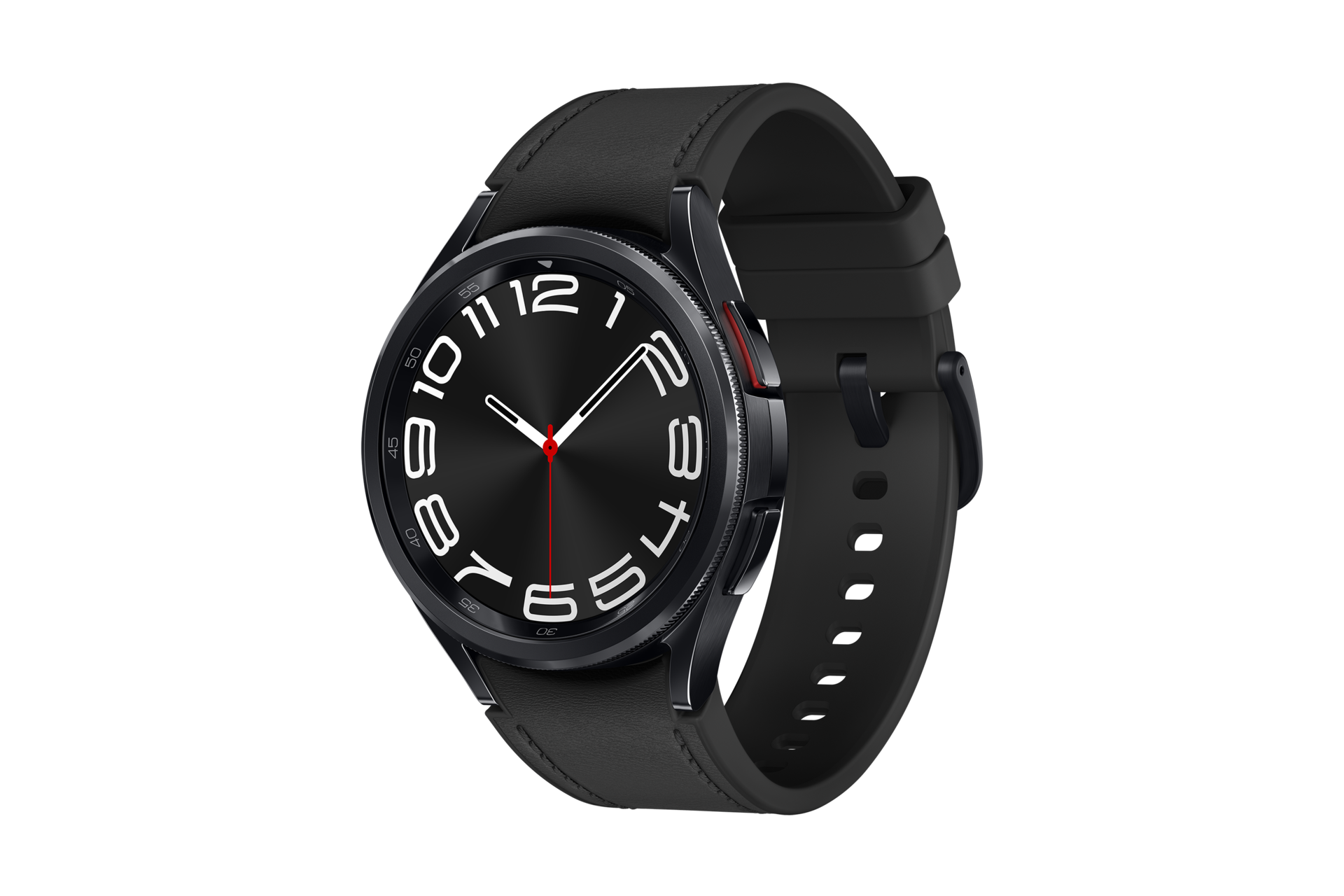 Front View of Samsung Galaxy Watch 6 Classic LTE (43mm) in Black.