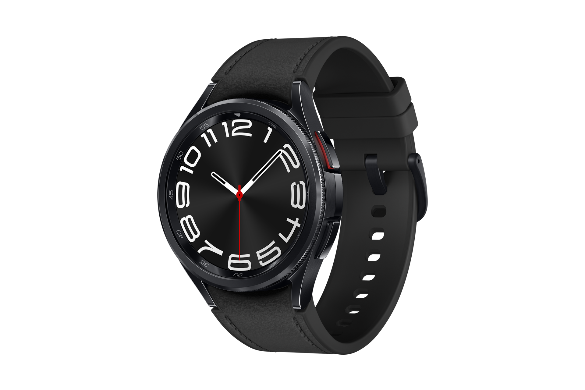 Front View of Samsung Galaxy Watch 6 Classic LTE (43mm) in Black.