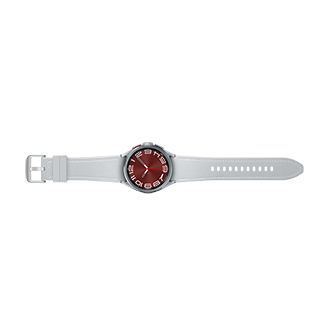 Front View-3 of Samsung Galaxy Watch 6 Classic Bluetooth (43mm) in Silver.