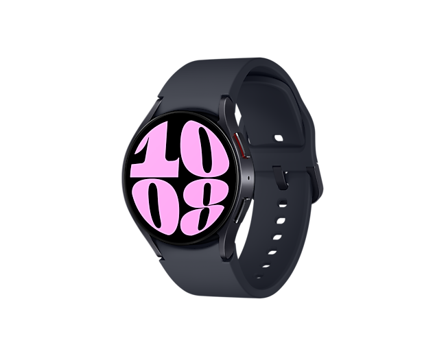 Front View of Samsung Galaxy Watch 6 Bluetooth (40mm) in Graphite.