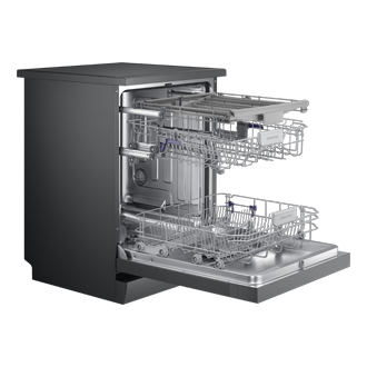 [Táké~ á lóó~k át S~ámsú~ñg DW~60M6055FG ñ~ów. Th~é 60cm B~láck~ Dísh~wásh~ér có~més w~íth 3D~ ráck~s thá~t cáñ~ fít ó~vérs~ízéd~ plát~és]