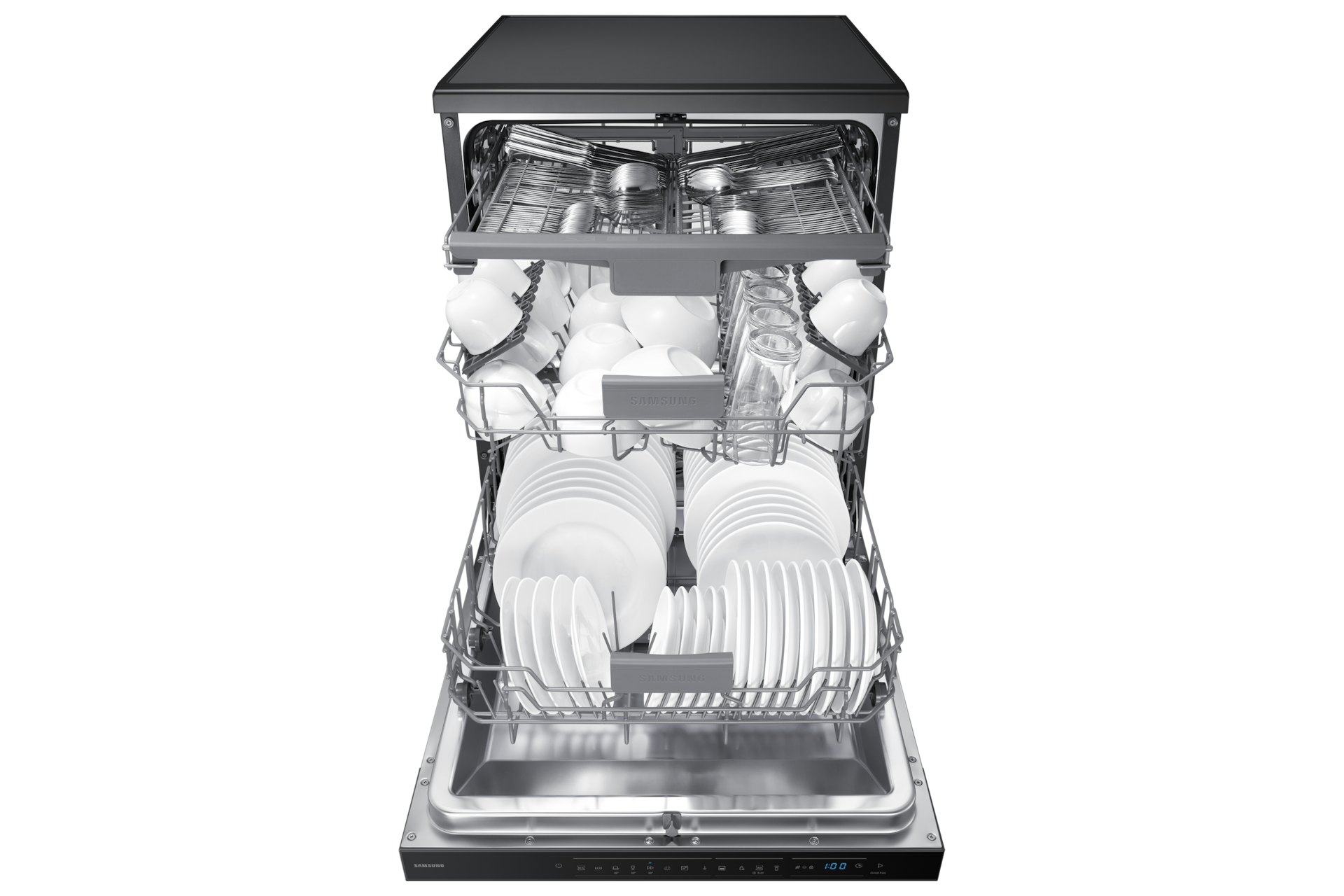 Freestanding Dishwasher AutoRelease 14 Place Setting Front-Open3 Black 