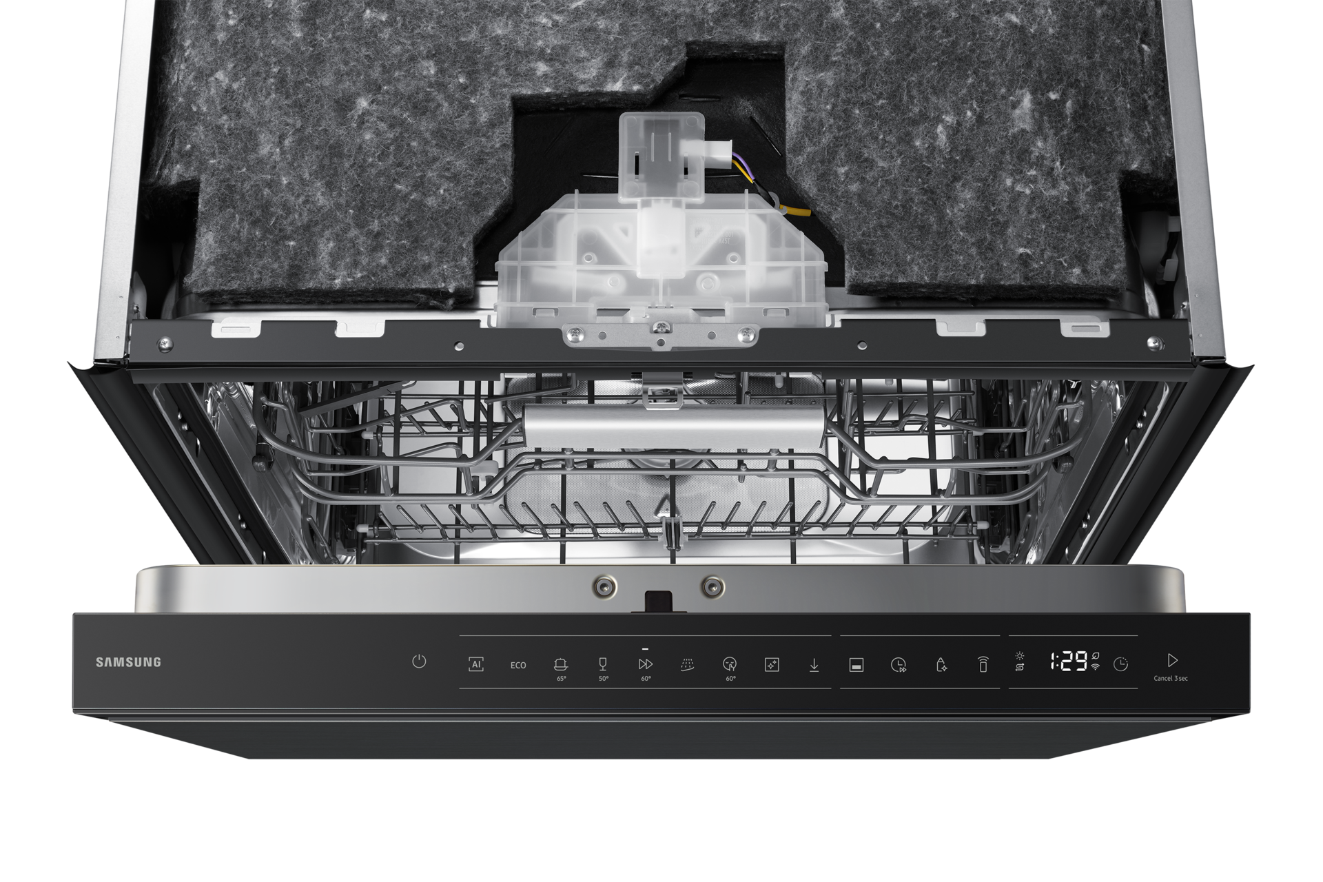 Bespoke AI Freestanding Dishwasher AutoRelease 15 Place Setting Control-Panel Black 