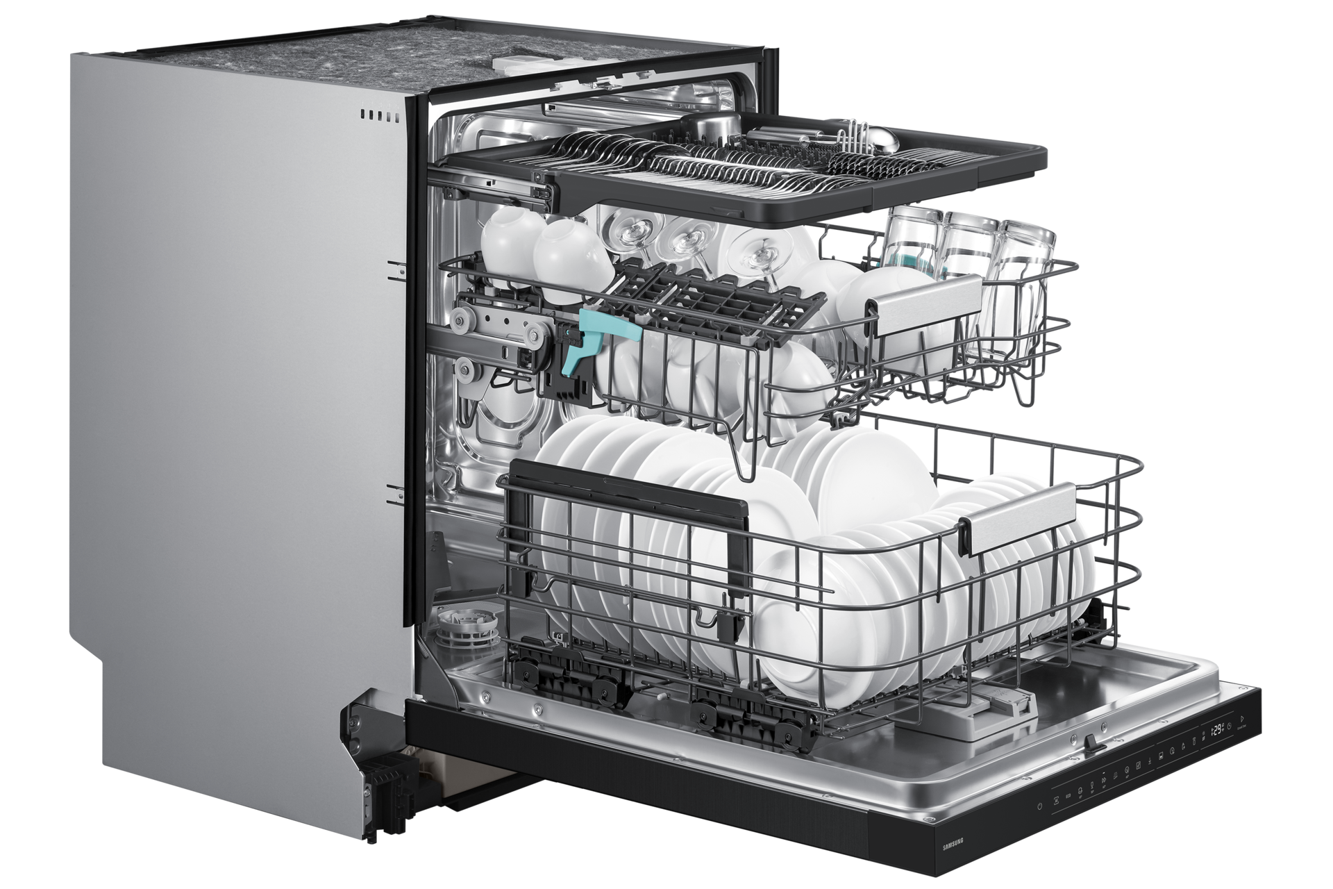 Bespoke AI Freestanding Dishwasher AutoRelease 15 Place Setting Dynamic1 Black 