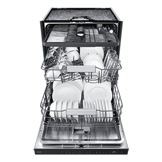 Bespoke AI Freestanding Dishwasher AutoRelease 15 Place Setting Front-Open3 Black 