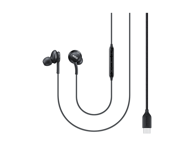 The Samsung Type C earphones in black come with the built-in DAC that helps enhance the quality of what you listen to