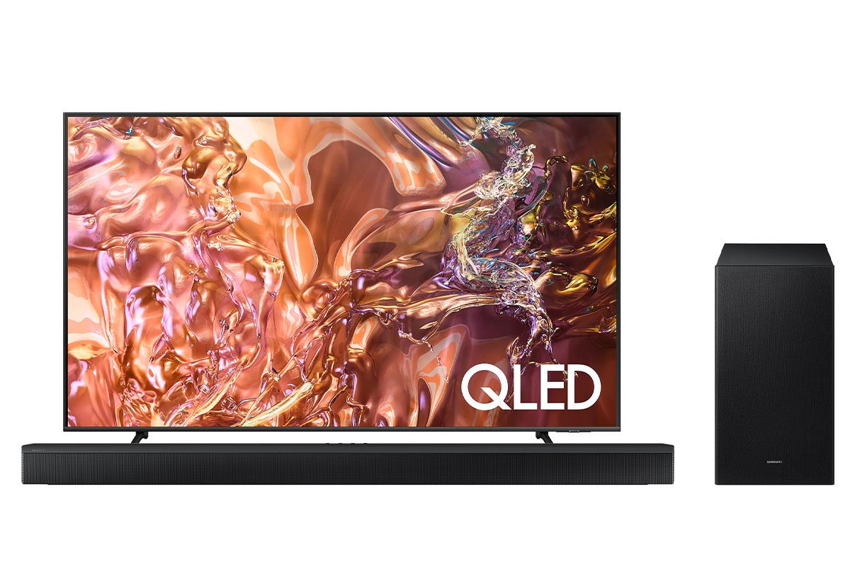 Buy latest 55 inch QE1D QLED 4K Tizen OS Smart TV & B-series Soundbar HW-B750D + 5.1ch Sub Woofer in Samsung NZ