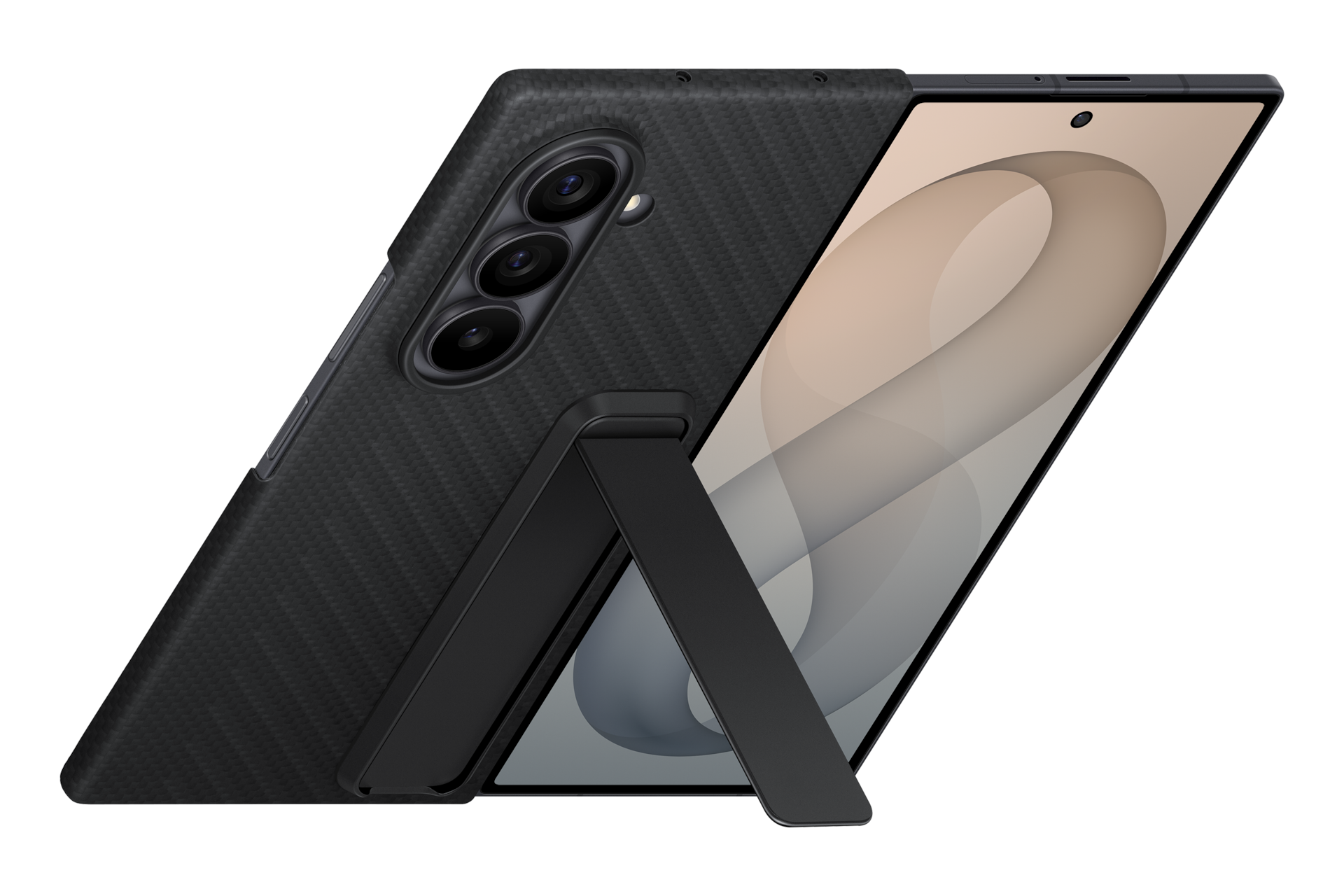 Galaxy Z Fold8 Ultra Carbon Standing Case Dynamic Black 