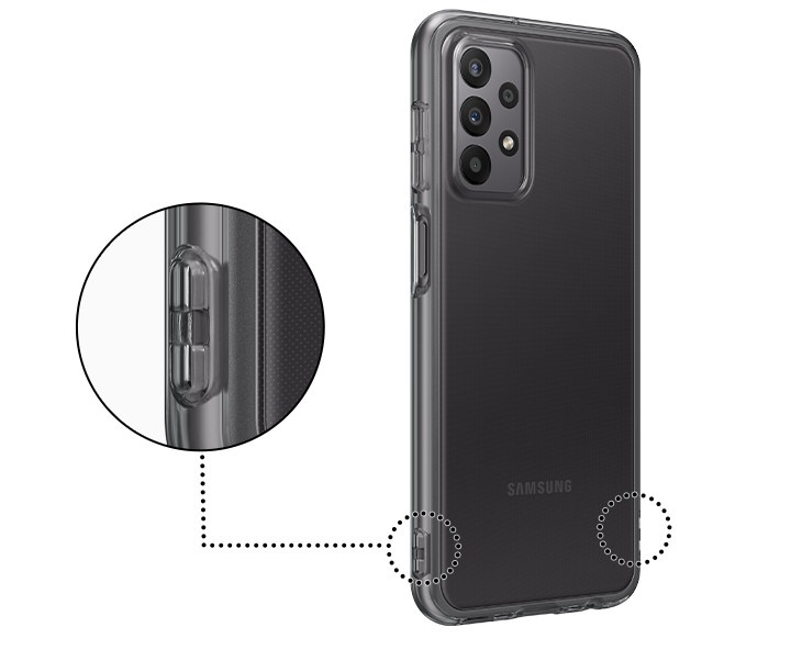 Buy Samsung Galaxy A23 Soft Clear Cover black | Samsung New Zealand