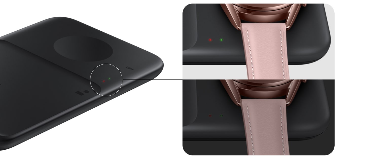 Wireless Charger Duo (Samsung dual wireless charger) comes with an LED that changes colour to show devices' charging status