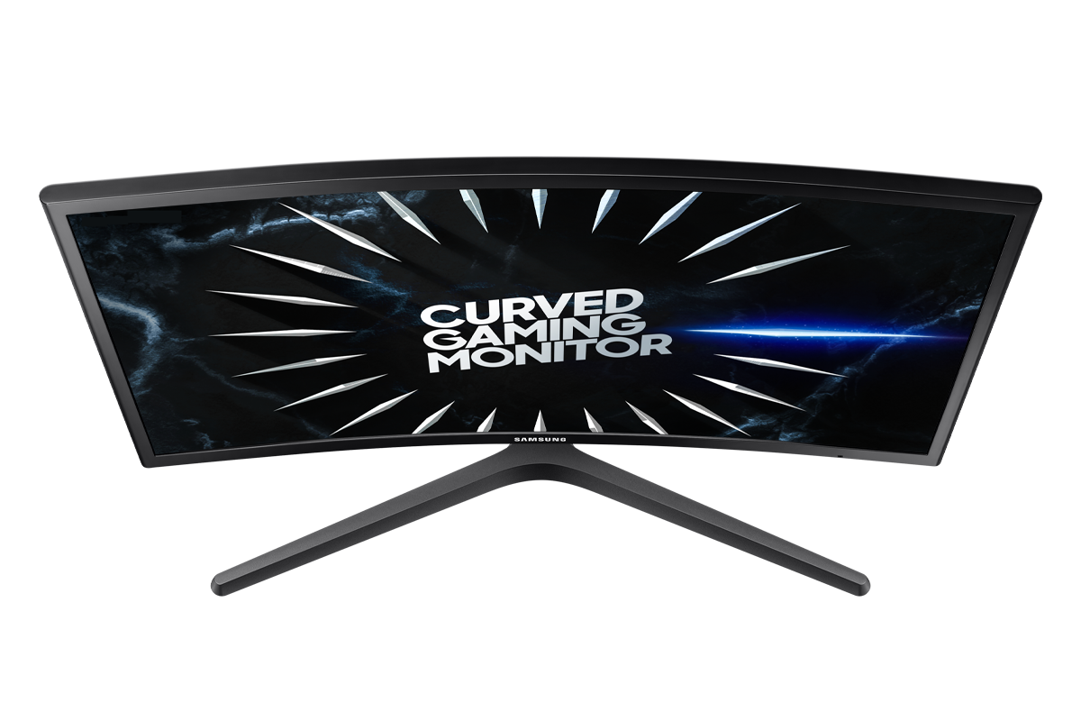 Top view of the 24" Curved Gaming Monitor with 144Hz Refresh Rate. Buy now at Samsung New Zealand online store.