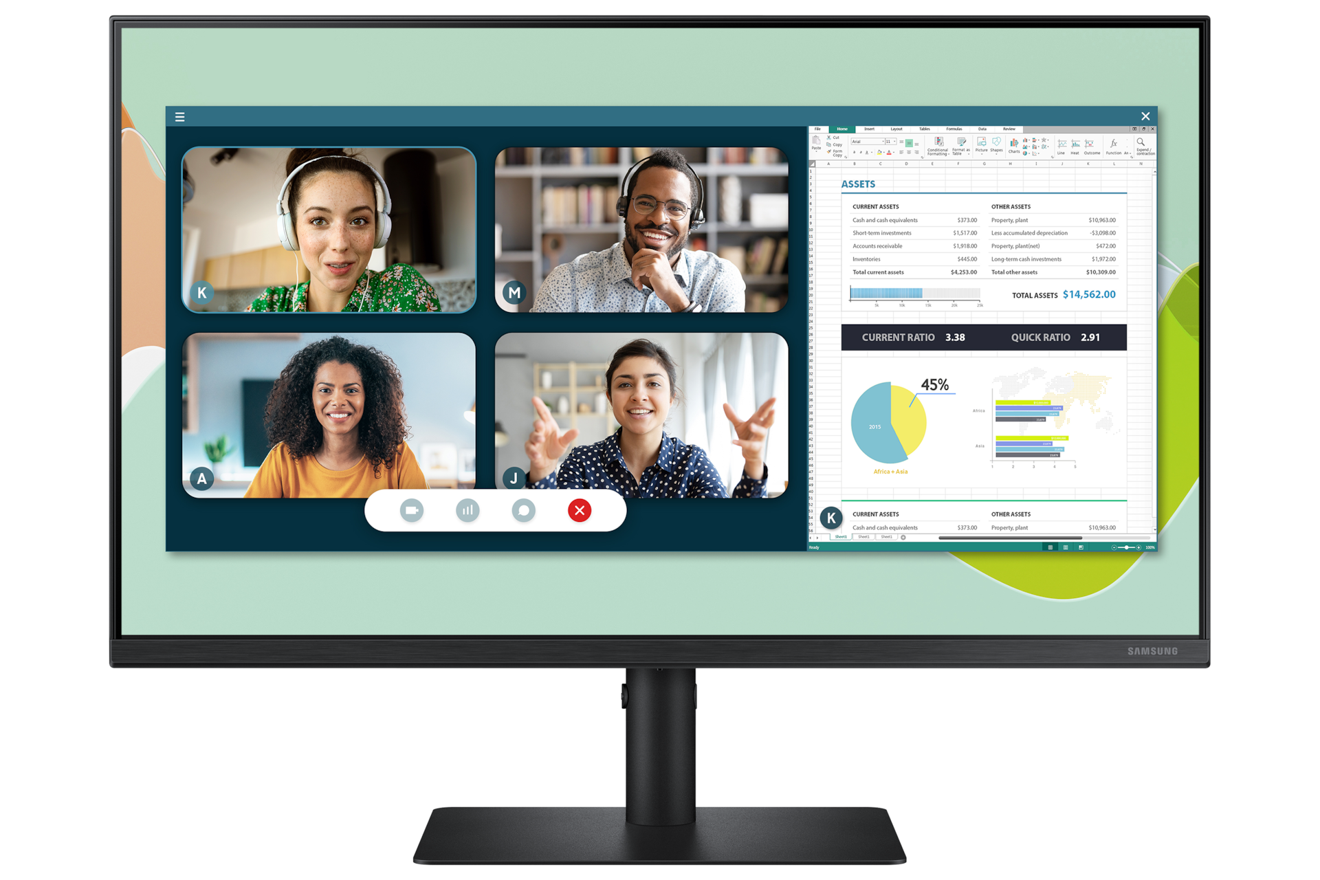 24 Flat Monitor With Built in Webcam LS24A400VEEXXY Samsung NZ
