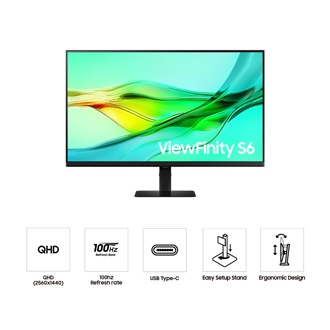 27" ViewFinity S6 S60UD QHD Monitor Black