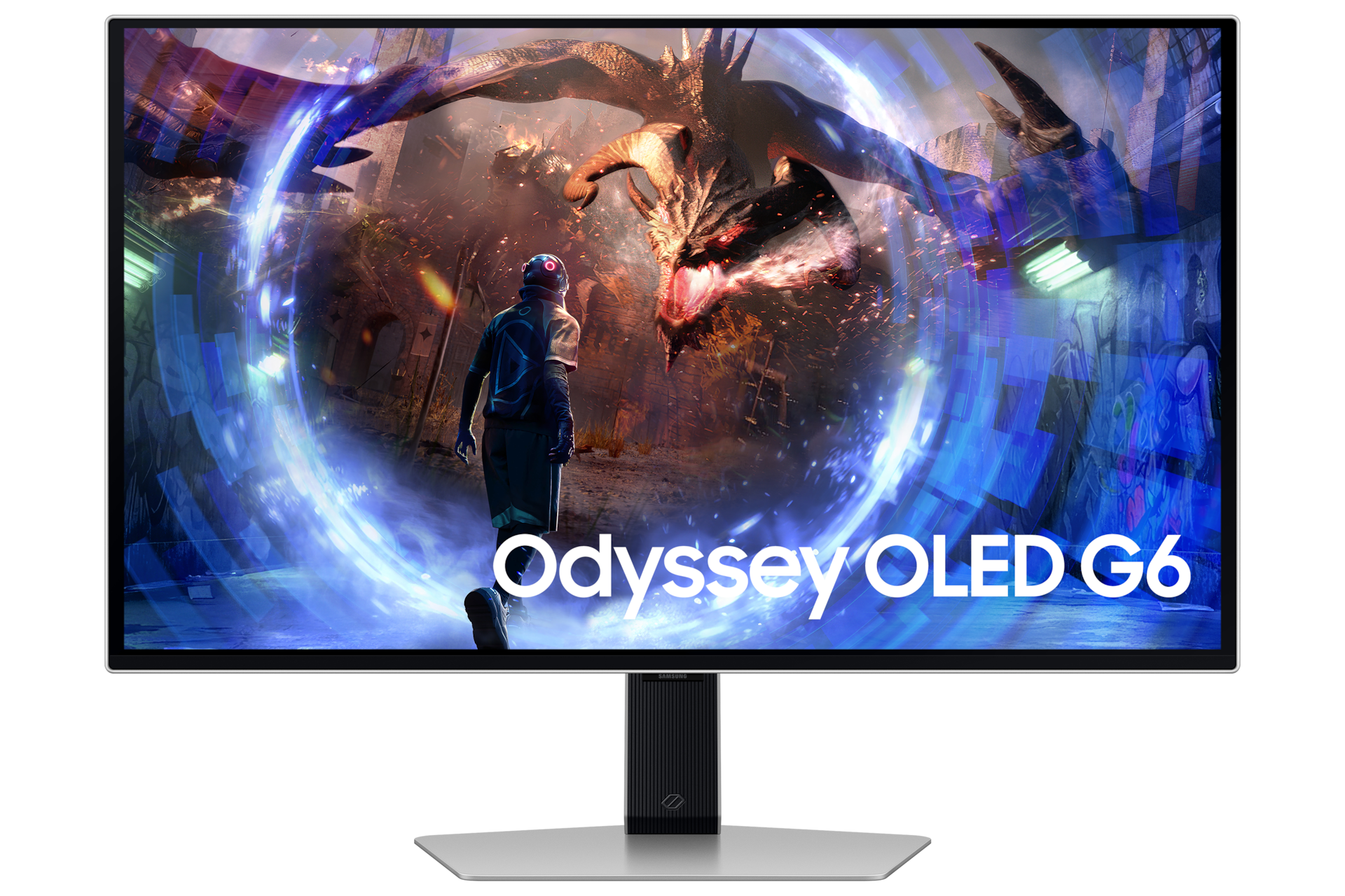 Front view of Samsung 27" Odyssey OLED G6 G60SD QHD 360Hz Gaming Monitor