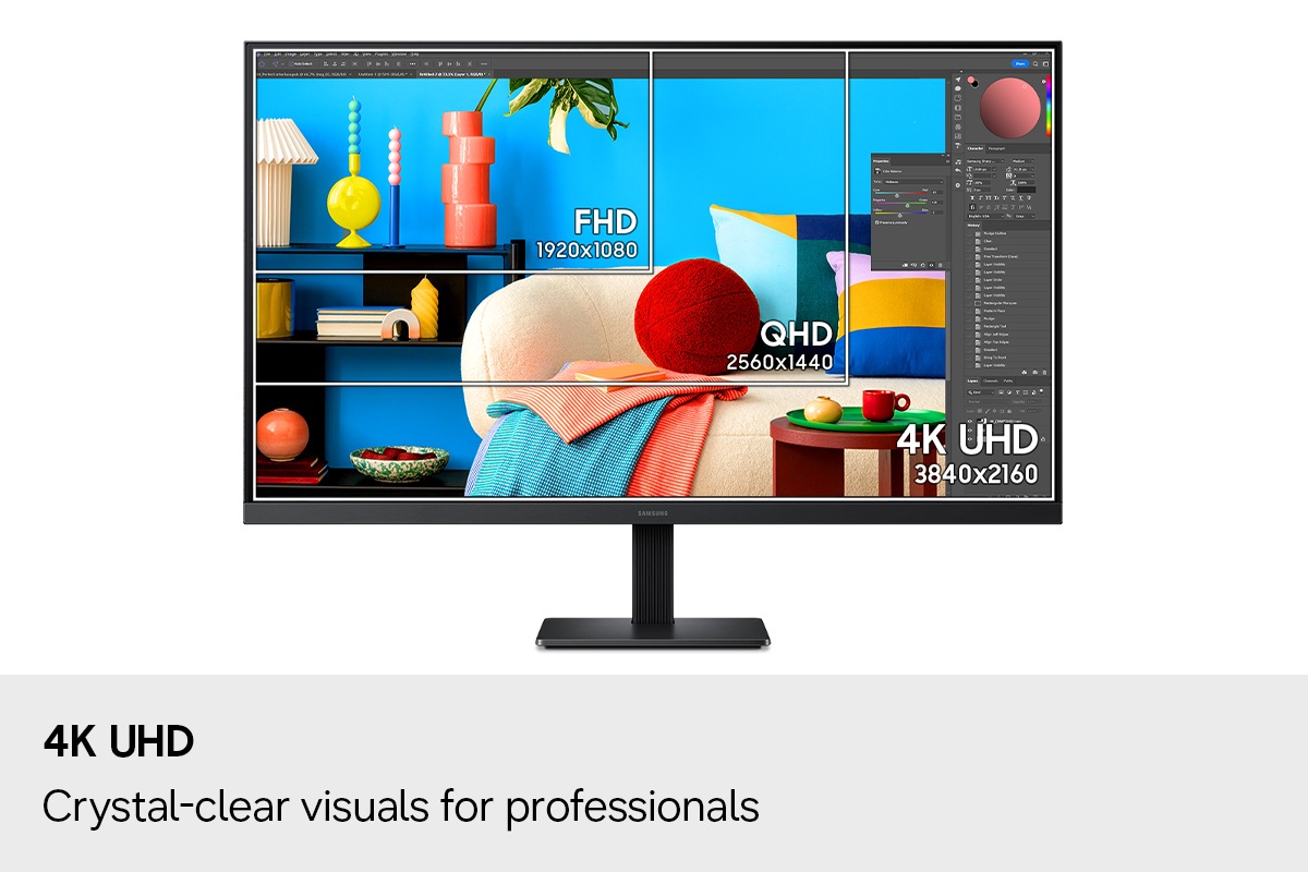 27" ViewFinity S7 S70H 4K Monitor Black